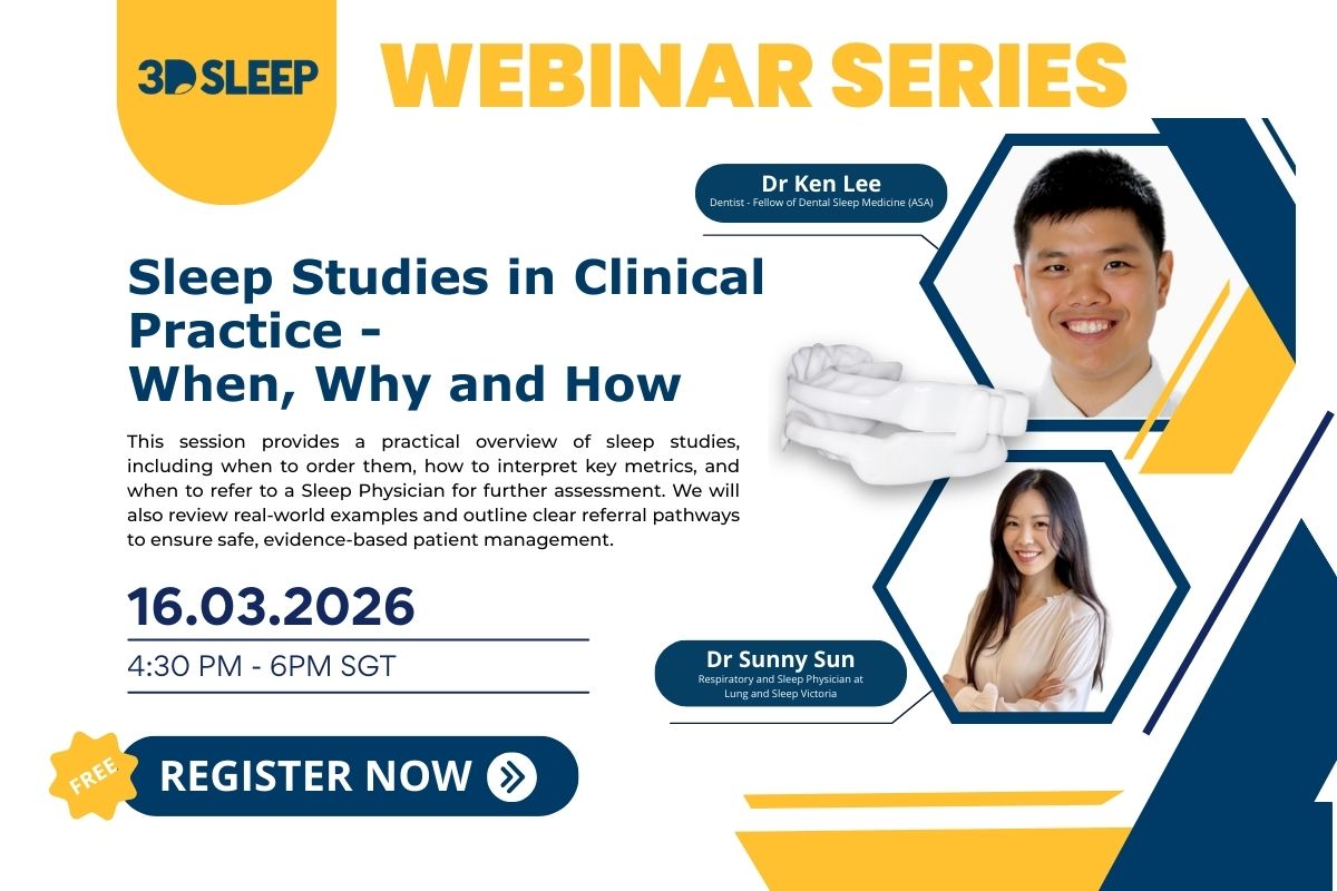 💤 3D Sleep Webinar Series – #3 – Sleep Studies in Clinical Practice – When, Why and How
